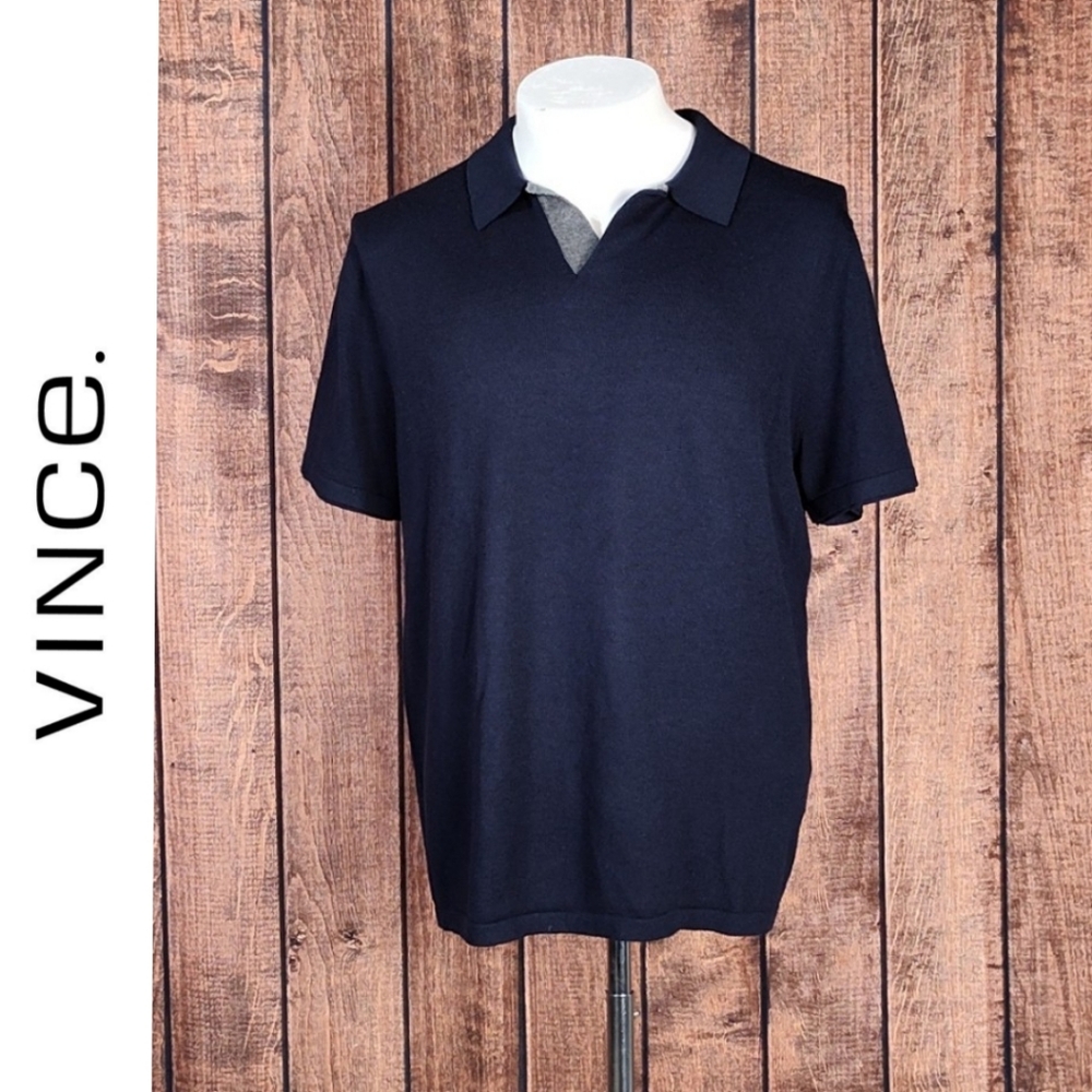 Wool And Silk Mens Short Sleeve Sweater Like New